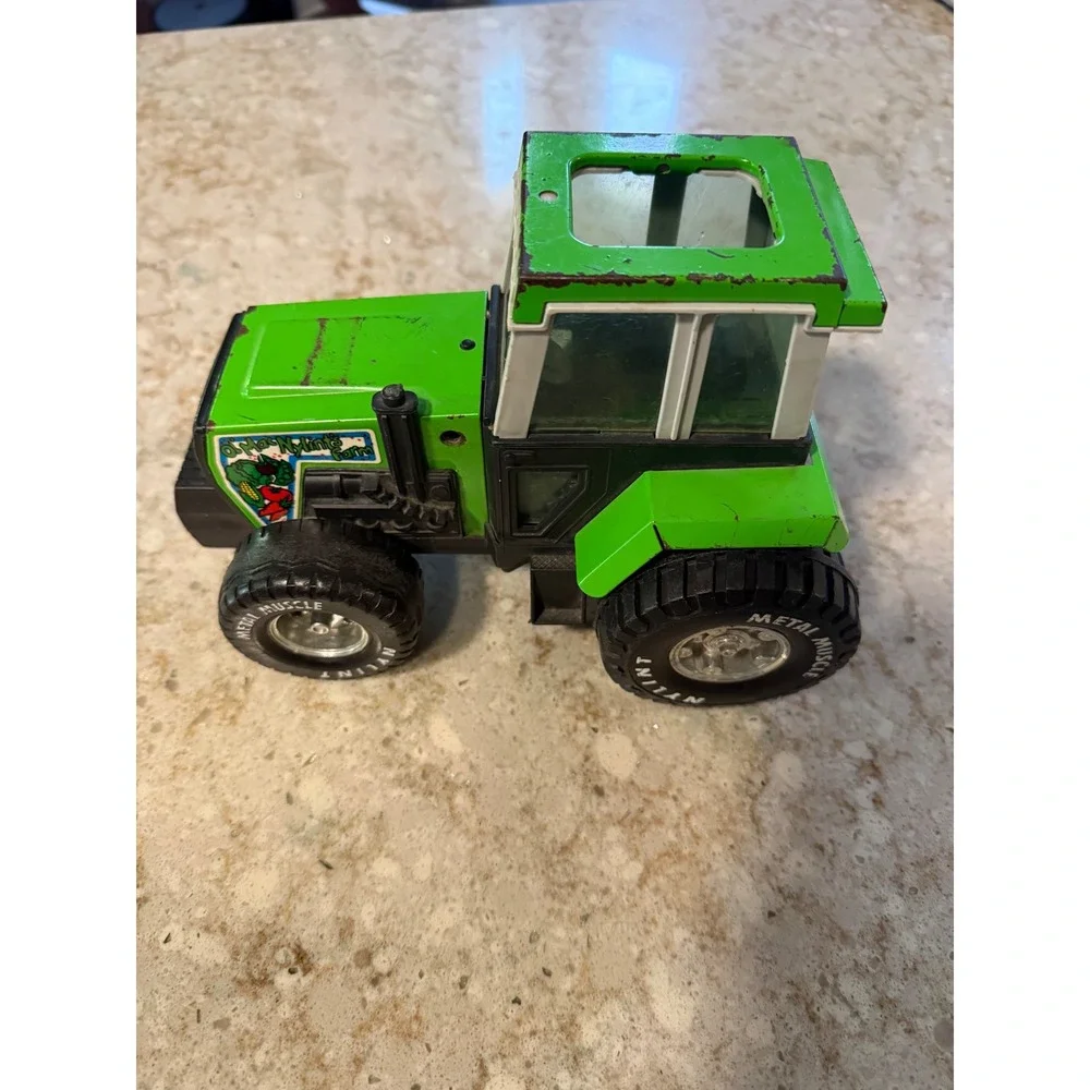 Vintage Nylint Pressed Steel Tractor Green Ol Mac Nylint Farm Toy Made in USA